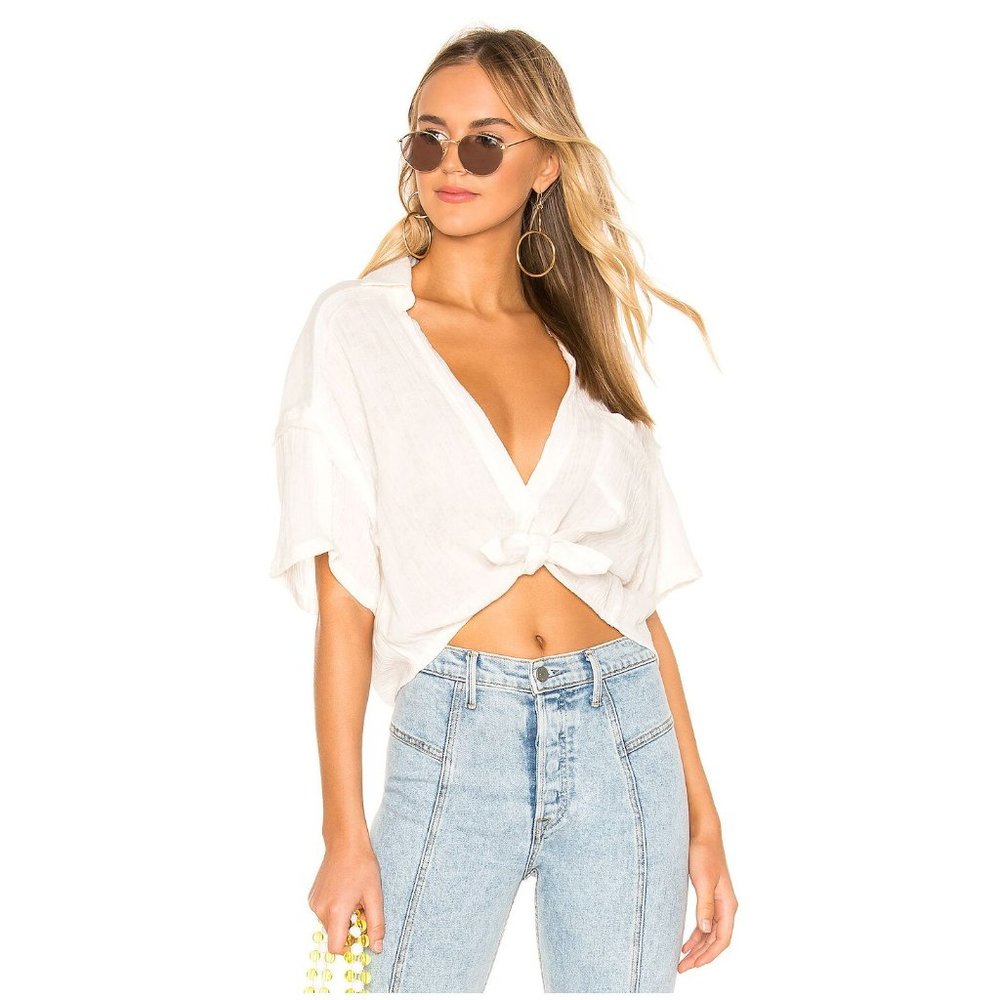 017 We the FREE PEOPLE Full Of Light Top White sz L Women's - Picture 4 of 10